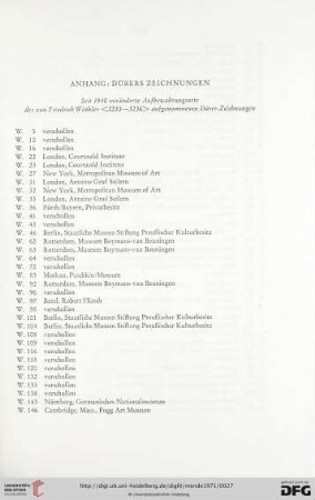 Anhang: Dürers Zeichnungen