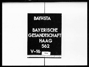 Politischer Schriftwechsel - Schreiben an Törring, Preysing, Bellanger, Hallberg (Entwürfe)