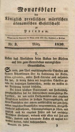 Nr. 3. März. 1830.