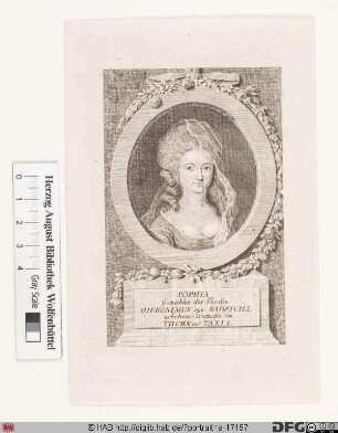 Bildnis Sophia (Friederike Dorothea) Fürstin Radziwiłł, geb. Prinzessin von Thurn u. Taxis