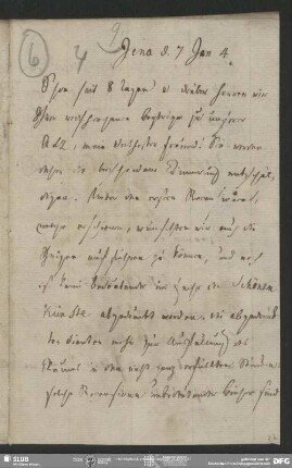 Eigenh. Brief von Heinrich Carl Abraham Eichstaedt an August Wilhelm von Schlegel, Jena, 07.01.1804