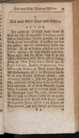 7. Das walt Gott Vater und Gott etc.