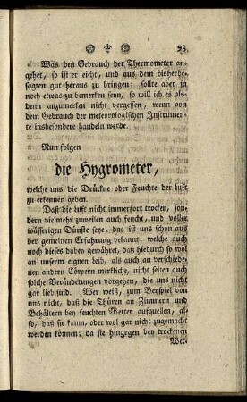 die Hygrometer,