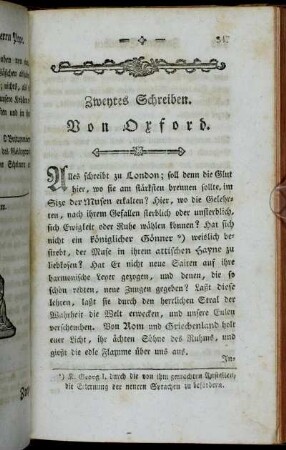 Zweytes Schreiben. Von Oxford.
