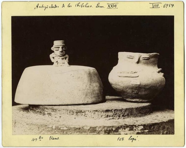 Clay vessels, Antigüedades de los Chibchas Lam. XXVI