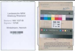 Entnazifizierung Heinrich Winkelmann , geb. 19.08.1886 (Bahnamtmann)