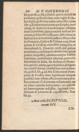 Anno urbis DCXCVIII ... Cn. Pompeius Magnus II. M. Licinius Crassus II.