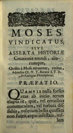 Moses vindicatus ...