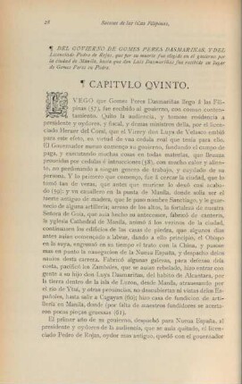 Capitulo quinto. Del govierno de Gomes Peres Dasmarinas, y del licenciado...