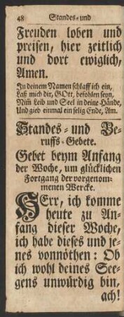 Standes- und Beruffs-Gebete