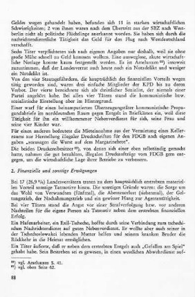 2. Finanzielle und sonstige Erwägungen