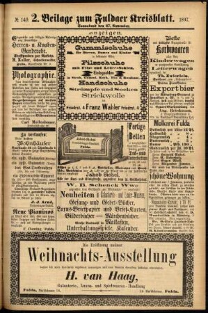 Dritte Ausgabe vom Samstag, den 27. November 1897.