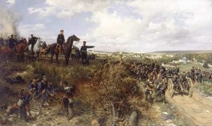 Graf Moltke und sein Generalstab vor Paris am 19. September 1870