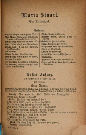 Schillers sämmtliche Werke : in 12 Bänden, 5. Maria Stuart. Die Jungfrau von Orleans. Die Braut von Messina
