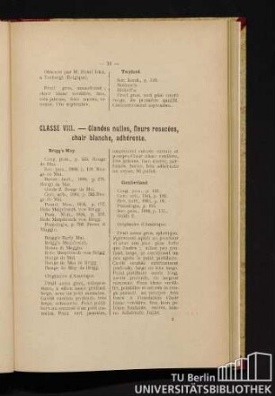 Classe VIII. - Glandes nulles, fleurs rosacées, chair blanche, adhérente.