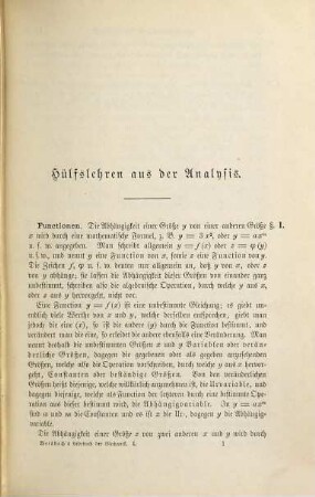 Lehrbuch der Ingenieur- und Maschinen-Mechanik : ohne Anwendung des höhern Calculs für den Unterricht an technischen Lehranstalten sowie zum Gebrauche für Techniker ; in zwei Theilen [später:] in drei Theilen, 1. Theoretische Mechanik