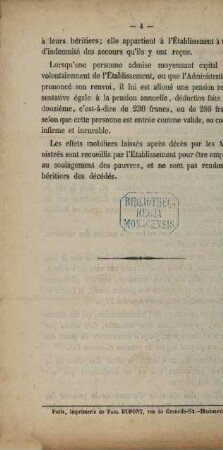 Maison de retraite de Larochefoucauld, Route d'Orléans (Montrouge), Prospectus