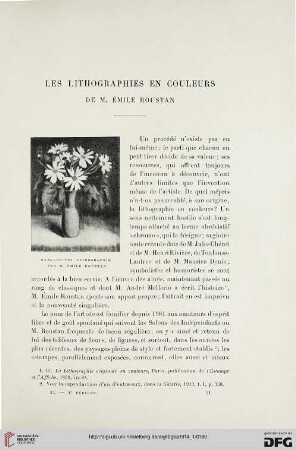 4. Pér. 11.1914: Les lithographies en couleurs de M. Émile Roustan