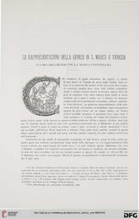 1: Le rappresentazioni della Genesi in S. Marco a Venezia e loro relazione con la Bibbia Cottoniana, [1]