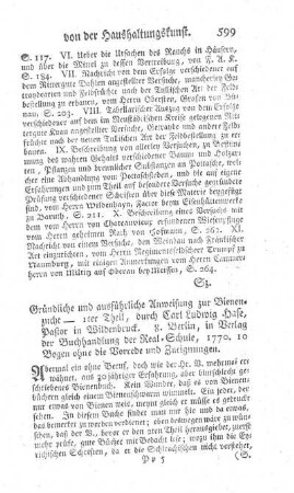 Gründliche und ausführliche Anweisung zur Bienenzucht. T.1.