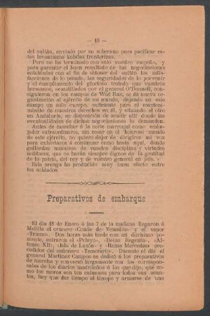 Preparativos de embarque