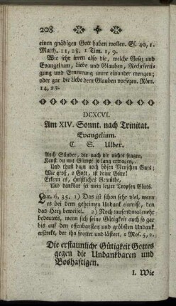 DCXCVI. Am XIV. Sonnt. nach Trinitat.