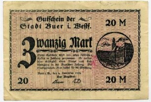Gutschein - 20 Mark