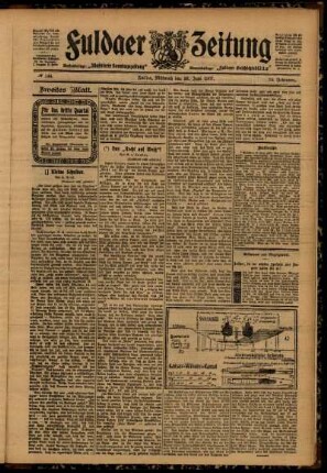 Zweite Ausgabe vom Mittwoch, den 26. Juni 1907.
