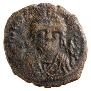 Münze, Halbfollis, 586 / 587