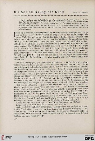 11.1919: Die Sozialisierung der Kunst