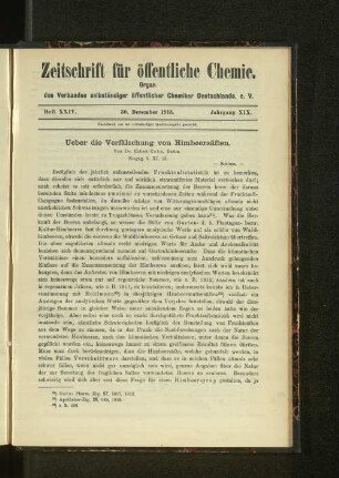 Heft XXIV. 30. Dezember 1913. Jahrgang XIX.