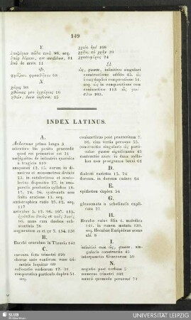 Index latinus