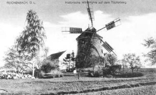 Reichenbach/O.L.. Holländermühle, Repro nach einer kolorierten Postkarte