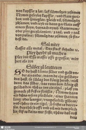 Silber zu leutteren
