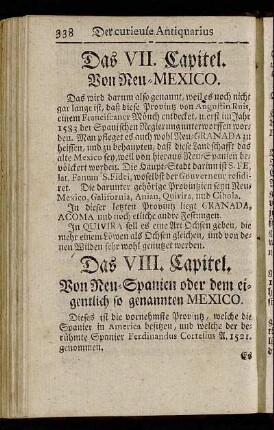 Das VII. Capitel. Von Neu-Mexico.