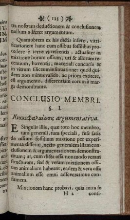 Conclusio Membri. §.1. - §. II.