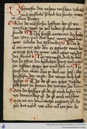 Spruchsammlung von Tugenden und Lastern.