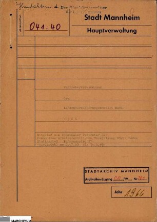 Vertreterversammlung der Landesversicherungsanstalt Baden