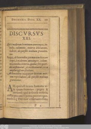 Discursus XXI.
