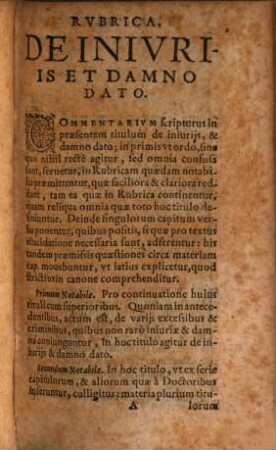 Commentarius in titulum juris canonici de injuriis