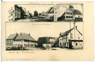 Waldhausen. Kirche und Schulhaus, Bierbrauerei Bantleon