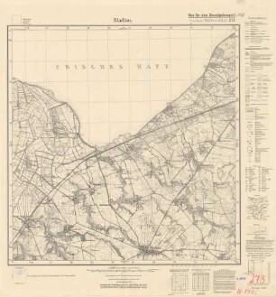 1486 (alte Nr.: 278) Bladiau, Meßtischblatt (4cm - Karte)