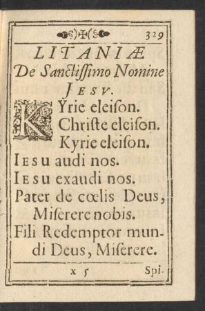 Litaniae De Sanctissimo Nomine Jesu