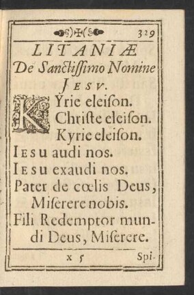 Litaniae De Sanctissimo Nomine Jesu