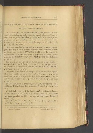 Les gros tournois de Jean le Bon et de Charles V et leurs imitations féodales