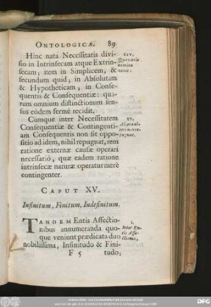 Caput XV. Infinitum, Finitum, Indefinitum.