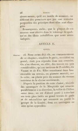 Article II. Gneis