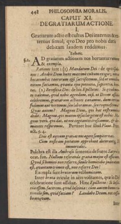 Caput XI. De Gratiarum Actione.
