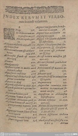 INDEX RERUM ET VERBORUM secundi voluminis.