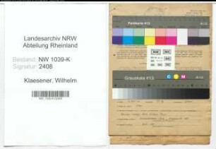 Entnazifizierung Wilhelm Klaesener , geb. 02.10.1907 (Kaufmann)